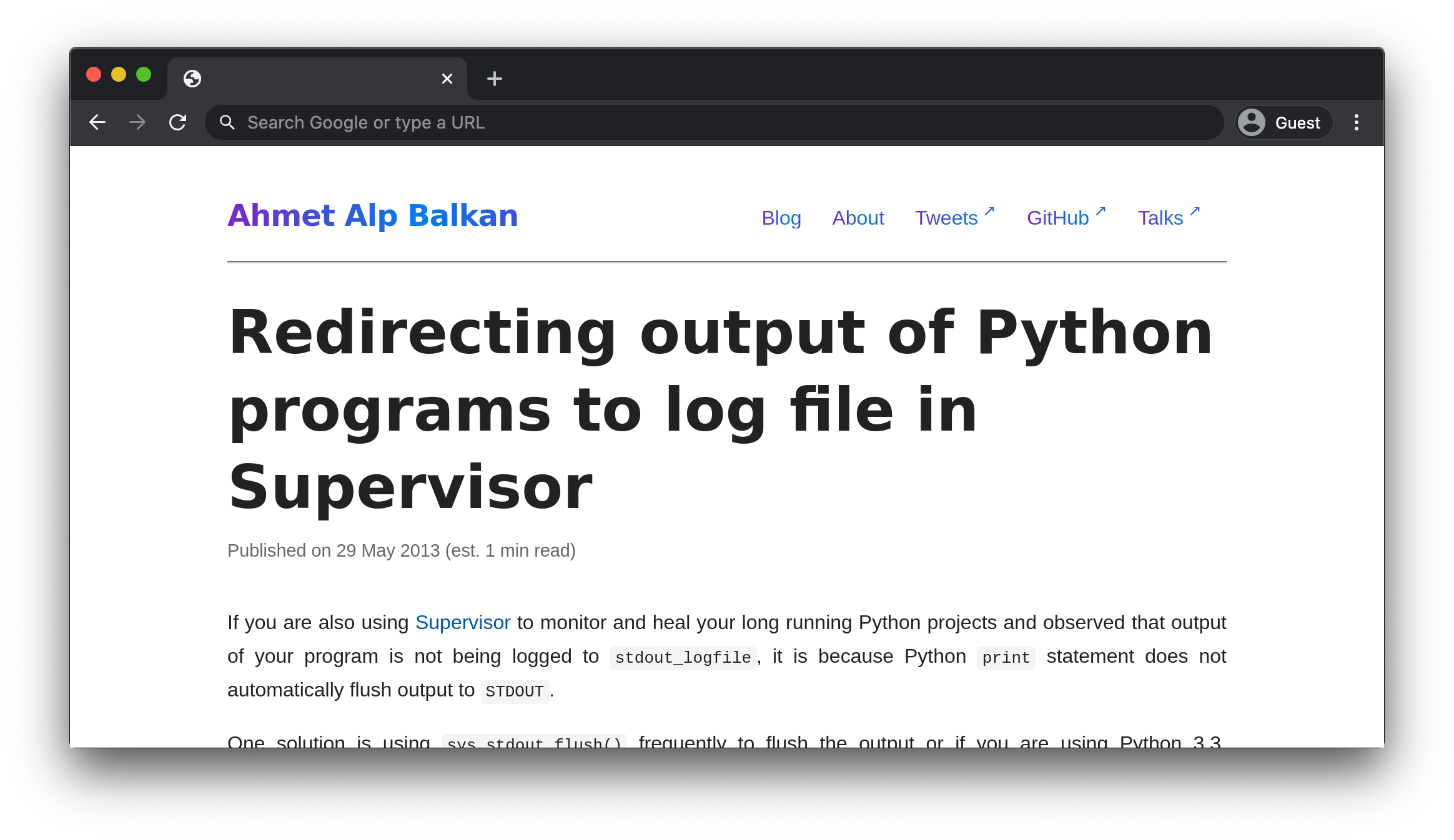 Redirecting Output Of Python Programs To Log File In Supervisor